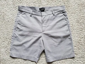H&M Shorts Mens 31 Gray Slim Fit Chino Knit Golf Flat Front Cotton Casual - Picture 1 of 4
