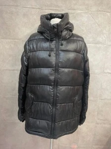 Point Zero Women's Black Hooded Puffer Jacket Size L - Picture 1 of 7