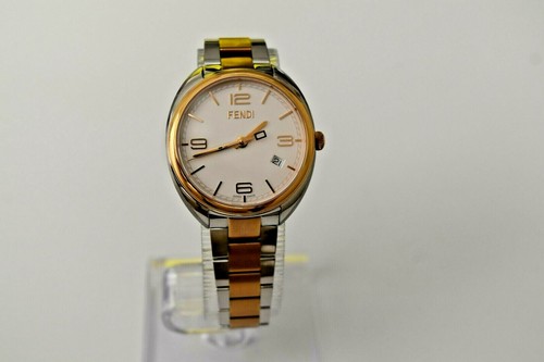 Orologio Fendi Momento Quadrato RG & SS Quadrante Bianco F211234000 $1410
