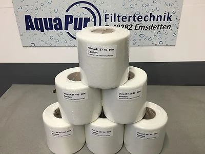 6 rolls fleece 15.7cm 40g/m² 50m fleece filter Rollermat Theiling new replacement fleece - Image 1 of 4