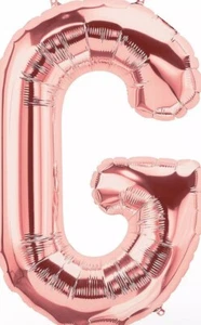G Rose Gold Letter 34" Mylar Balloon - Party Decor - 1 Piece - Picture 1 of 2