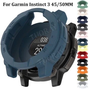 Etui na Garmin Instinct 3 45/50MM Odporne na wstrząsy Wytrzymałe TPU Ochrona Bumper Cover - Zdjęcie 1 z 60