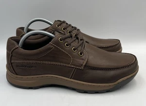Hush Puppies Tucker Shoes Mens Brown Lace Up Leather Lightweight Size UK 8.5 - Picture 1 of 7