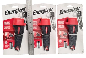 x3 Energizer Durable Rubber Handle  Torch with 2 AAA Batteries 100 Lumens - Picture 1 of 4