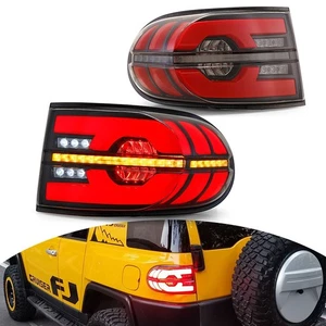 Clear Tail Lights For Toyota FJ Cruiser 2006-2020 Rear lamp Start-up Animation - Foto 1 di 19