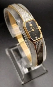 Jules Jurgensen Women's Wrist Watch Two Tone Black Dial, needs battery/repair - Picture 1 of 8