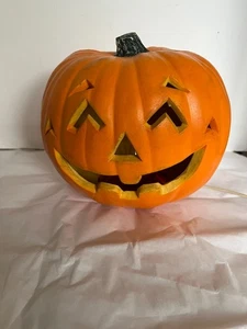 Vintage Elettrico Illuminazione Jack-O-Lantern Zucca Decorazione Halloween - Foto 1 di 3