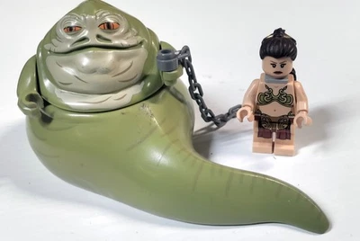 LEGO Star Wars Minifigure Jabba The Hutt & Slave Leia Set 75020 sw0485 sw0402 - Image 1 of 4