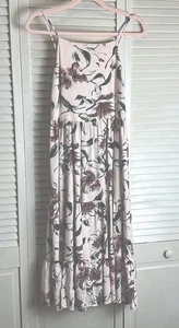 Boho Floral Maxi Dress – Tie Back Halter, Lined, Summer Beach, Women’s Sz S - Picture 1 of 7
