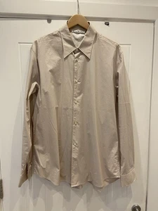 Acne Studios Men’s Size M Medium Beige Cotton Shirt Excellent Cond Worn Once - Picture 1 of 7