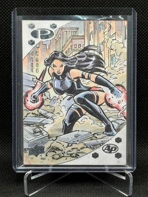 2017 UD Marvel Premier Artist Proof Sketch Card Mitch Ballard Psylocke 1/1 AP - Image 1 of 2