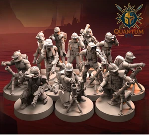Star Wars Clone Wars Republic Mortar Team STL - 1:48 Scale Legion Miniature - Picture 1 of 6