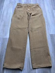 Vintage Dickies Carpenter Pants Mens 30x30 Tan Heavy Canvas Distressed Grunge - Picture 1 of 16