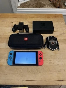 Nintendo Switch Handheld Console - Neon Red/Neon Blue Tested Complete - Picture 1 of 13