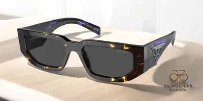 普拉达 PR 09ZS 16R5S0 玳瑁黑色麦芽深灰色 54 毫米男式太阳镜 — 第 1/2 张图片