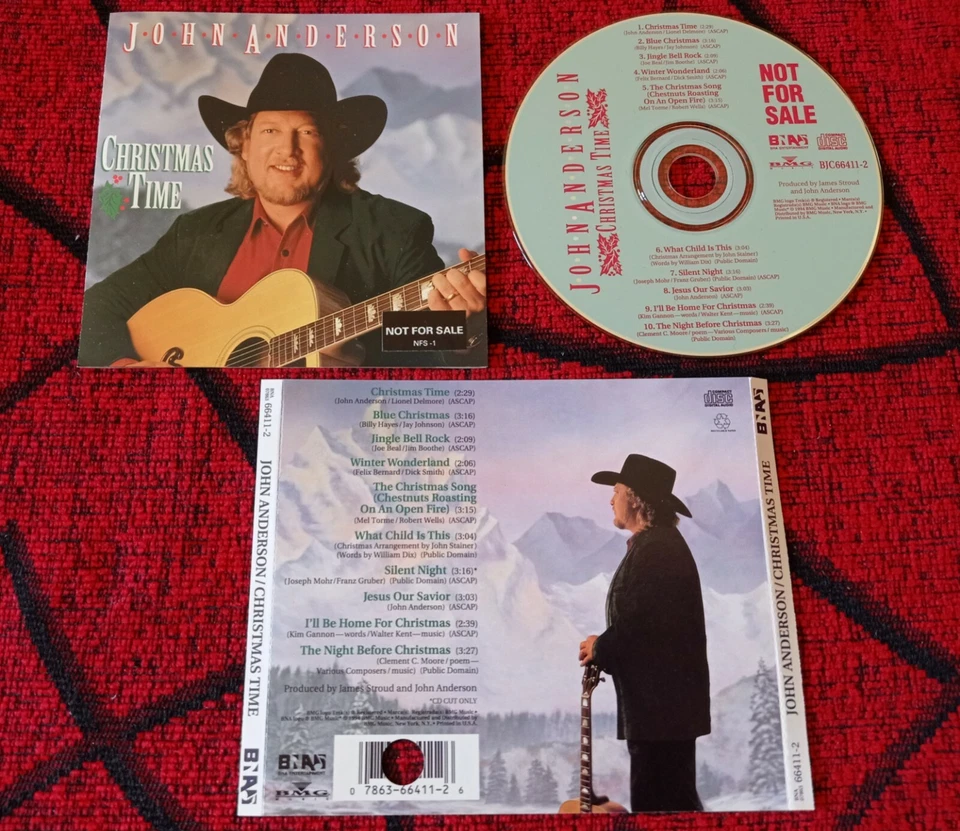 JOHN ANDERSON ** Christmas Time ** RARE 1994 USA PROMO CD Foto 1 de 1