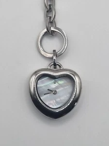 Untested Rare Find Heart Shaped Chain Watch By TCM (ref. 242515) Silver Tone - Picture 1 of 10