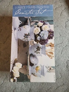 Costco 3 piece hand painted canister set 419508 - Picture 1 of 3