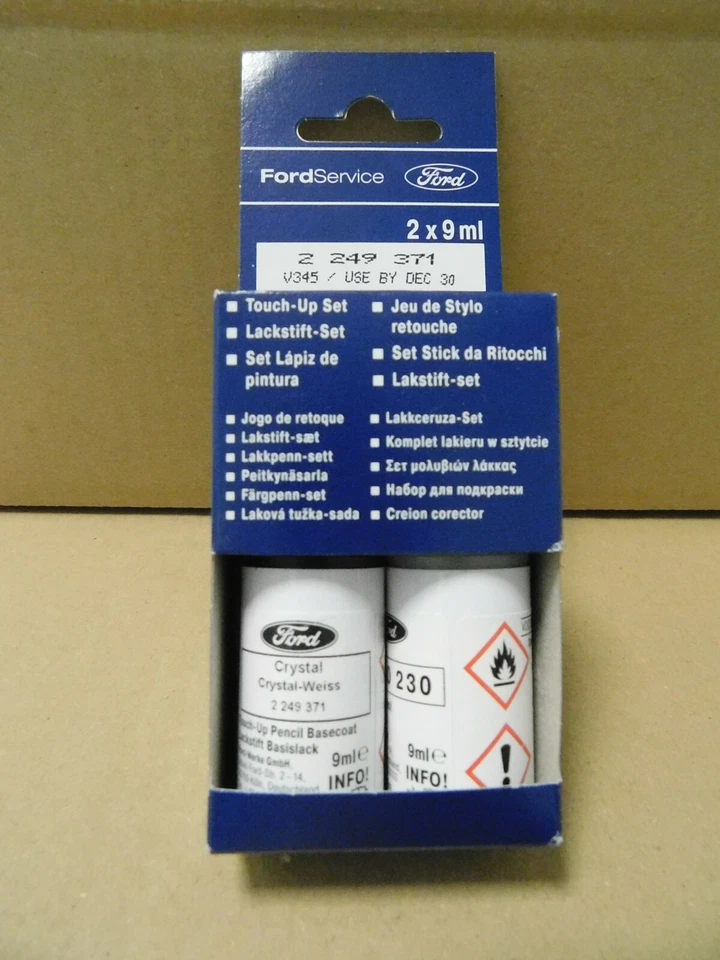 Ford Ka MK2 Ausbesserungslacke Kristall Weiß 9U7J-19K512-DG59VG 2592947 Neu Echt