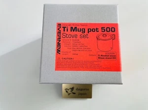 EVERNEW Ti Mug pot 500 Stove set ECA538 550ml Camping Cookware BBQ Outdoor New - Picture 1 of 9