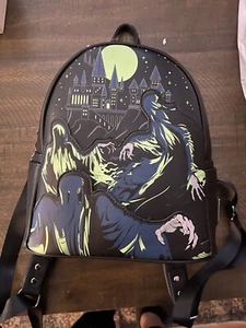 Harry Potter Dementors Loungefly Mini Backpack Black Green Glow In The Dark - Picture 1 of 4
