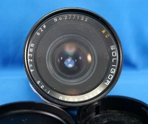 Soligor MC Wide-Auto 23mm 1:3.5 Camera lens Pentax PK Mount w/caps TESTED - Picture 1 of 5
