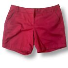 J. Crew Chino Shorts Baumwolle 7"" dunkelrot burgundbraun Damen Größe 14
