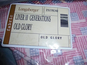 Forro de cesta Longaberger Old Glory 10" generaciones #23779140 - NUEVO - Imagen 1 de 1