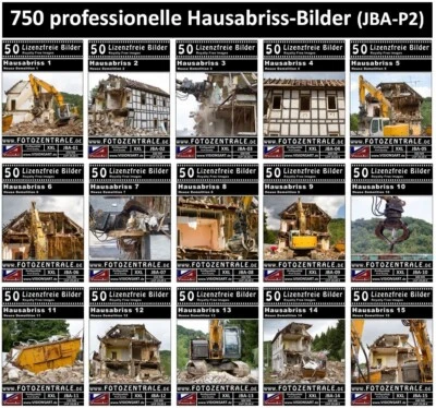750 Lizenzfreie Profi-Bilder Hausabriss Bau UVP 435,- Royalty Free ! 3 DVDs ! - Bild 1 von 4