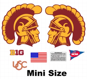 USC Trojans mini size football helmets vinyl decals 8 mil - Picture 1 of 1