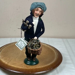 Candelabro Byers Choice Caroler 1998 Cries Of London vendedor etiqueta colgante firmado - Imagen 1 de 11