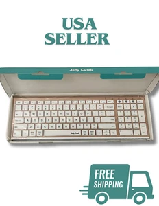 Jelly Comb Wireless Bluetooth Tastatur Metallic Aluminium Slim Design Rose Blush - Bild 1 von 5