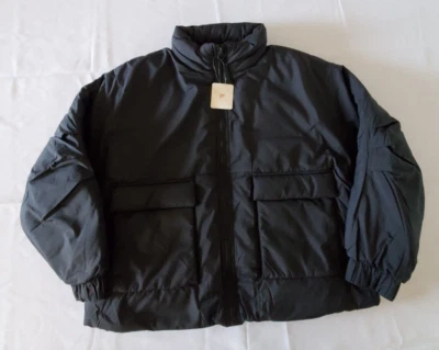 Fabletics Khloe Kardashian Womens L All Weather Jacket Black Water Repellent New - Image 1 of 4
