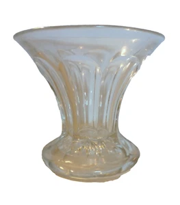 3 3/4" Tall Fluted Top Panel Side HEISEY Vase Signed - Picture 1 of 5