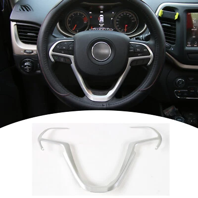 Silver Steering Wheel Cover Trims for 2014-20 Jeep Grand Cherokee/Jeep Cherokee - Изображение 1 из 4