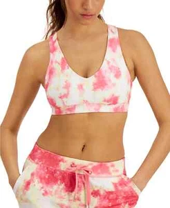 Sujetador deportivo ID Ideology para mujer teñido con corbata bajo impacto rosa multicolor - Imagen 1 de 1