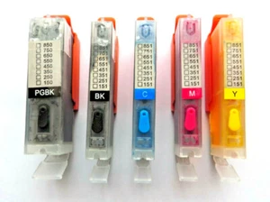 5 nachfüllbare ARC Chip Canon PGI-550XL CLI-551XL Wagen IP7250 MG5450 MG6350 MX925 - Bild 1 von 6