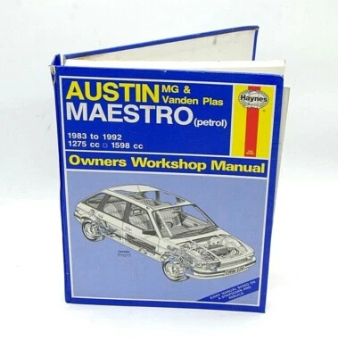 Haynes Taller Propietario Manual Para Austin Maestro 83-92 1275CC 1598CC Modelos - Imagen 1 de 4