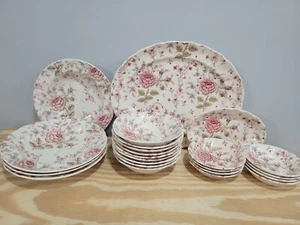 Ajuste de lugar de porcelana Johnson Brothers Rose Chintz - Elige - Imagen 1 de 11