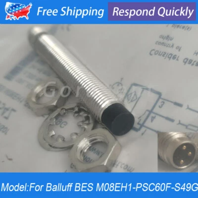Inductive Proximity Sensor Switch PNP For Balluff BES M08EH1-PSC60F-S49G BES054Z