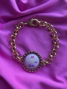Tarina Tarantino Vintage Rosa Cabeza Hello Kitty Lolita Vestido Swarovski Pulsera - Imagen 1 de 3