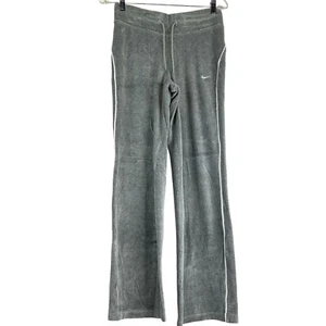 Pantaloni Nike Velour Track da donna taglia small grigi morbidi taglio stivali Y2K felpa vintage - Foto 1 di 10