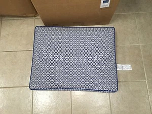 Frontgate Outdoor Patio Kensington OTTOMAN Cushion Michelle Cobalt Blue 27x22 - Picture 1 of 4