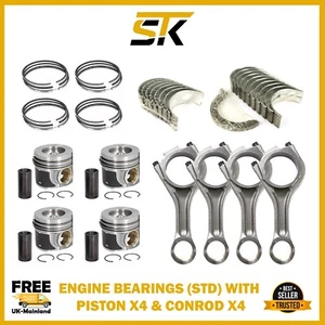 LAND ROVER JAGUAR 204DTA 2.0 DIESEL ENGINE BEARINGS WITH PISTON AND CONRODS SET - Picture 1 of 10