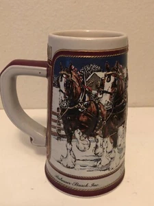 Budweiser 1989 Cyldesdales Stein - Aneuser-Busch, Sammlerserie (gebraucht) - Bild 1 von 6
