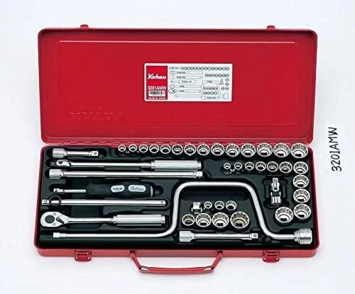 Koken 3201AMW  3/8(9.5mm)SQ. Socket Set 42 pieces With Case W445×H190×T50mm - Image 1 of 1
