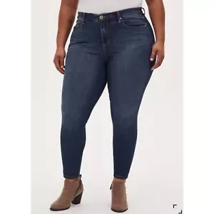 Torrid Jeans Womens 24W Tall Sky High Skinny High Rise Tummy Contol 24WT 24WL - Picture 1 of 11