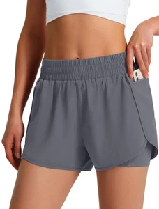 Women's Running Shorts Quick Dry Lightweight Athletic Workout Shorts with Lin... - Picture 1 of 5
