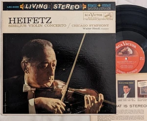 TAS RCA LSC-2435 Sibelius VIOLIN CONCERTO Heifetz CSO stereo ED1 1960 sd 9S/10S - Picture 1 of 6