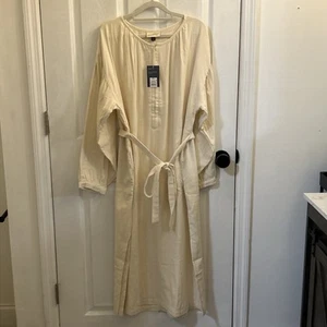 Nuevo con etiquetas Maxi Vestido Universal Threads Cinturón Manga Larga Blanco Arena Talla 2XL - Imagen 1 de 24
